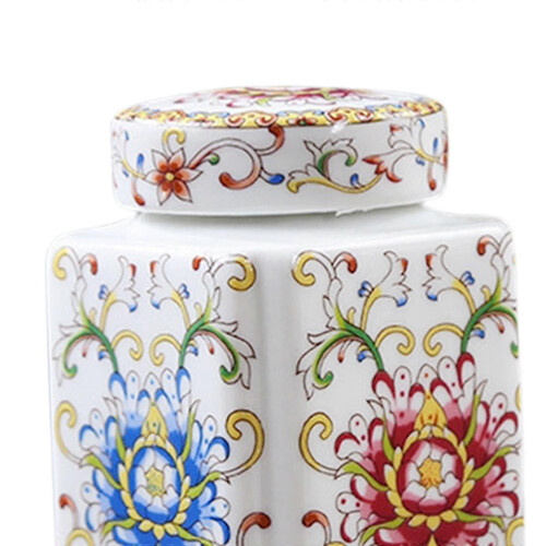 (Multicolor)Porcelain Temple Jar Decorative Flower Vase Blue White 2