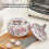 (Red)Ceramic Garlic and Ginger Storage Jar with Lid 2