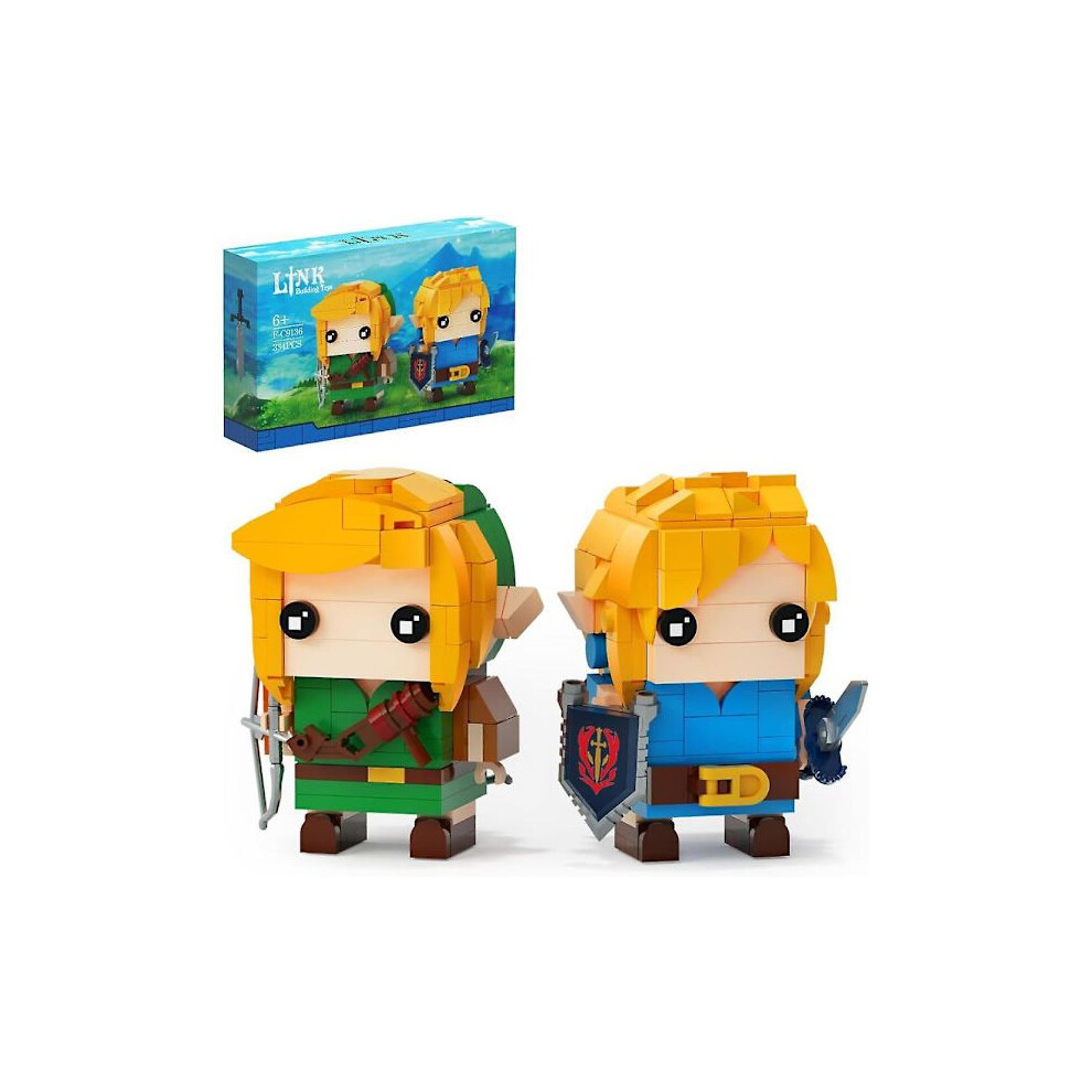 Set Link Building, Action Figure Link Che Impugnano La Spada Suprema E Lo Scudo Hylian, Regali Per I
