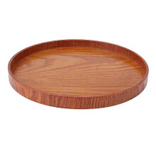 Bandeja redonda de madera MDF (24 cm/9,4 pulgadas), ideal para servir embutidos, para la encimera de