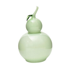 (green)Lidded Candy Storage Jar, Decorative Gourd Container for Kitchen Home Office Party Display