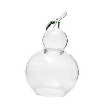 (clear)Lidded Candy Storage Jar, Decorative Gourd Container for Kitchen Home Office Party Display
