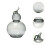 (clear grey)Lidded Candy Storage Jar, Decorative Gourd Container for Kitchen Home Office Party Display 2