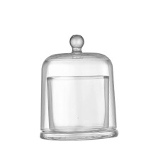 (S)2025 Glass Cloche Dome with Handle for Candles, Plants, Desserts - Decorative Tabletop Display Case