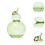 (clear green)Lidded Candy Storage Jar, Decorative Gourd Container for Kitchen Home Office Party Display 2