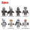 8 pezzi Star Wars Rex Jesse CloneCompatibile con 99 minifigure Wrecker Hunter Mini blocchi da costruzione 1