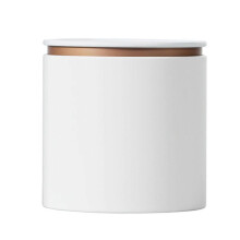 (small-White)Elegant Tea Stash Jar Durable Metal Container for Herbs Storage Loose Tea Coffee Storage