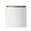 (small-White)Elegant Tea Stash Jar Durable Metal Container for Herbs Storage Loose Tea Coffee Storage 1