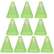 (green)10 Pcs Plant Cloches Transparent Cloches Nursery PET Plastic Reusable Garden Cover Plant Windbreak