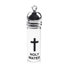 (Medium bottle with b)Classical Glass Holy Water Bottle With Decorative Lid Suitable For Devotional