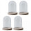 (2 Pcs)2-5pack 4Pcs Transparent Glass Cloche Dome Container W/ Lid for Decor Office 1