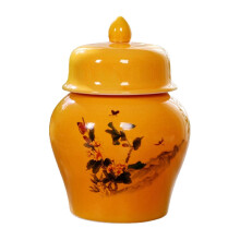 (Butterfly)Ceramic Tea Canister Storage Pots Flower Pot Can Desk Porcelain Ginger Jar