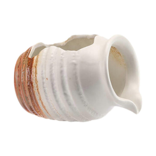 (White)Decorative Ceramic Jar Waterfall Desktop Water Fountain Jar Circulating Water