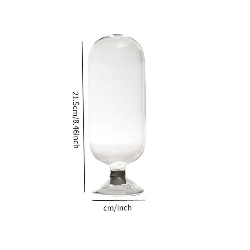 (L)Glass Match Cloche Jar Match Holder Multiuse Storage Container Fireplace Match 1