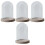 (3 Pcs)2-5pack 4Pcs Transparent Glass Cloche Dome Container W/ Lid for Decor Office 3