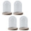 (3 Pcs)2-5pack 4Pcs Transparent Glass Cloche Dome Container W/ Lid for Decor Office 5
