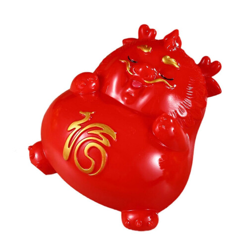 (red medium-Lying down Fu Tailon)Large Decorative Saving Jar Unique Girls Money Decor Jar Dragon-shaped
