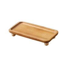 Bandeja de almacenamiento de entrada (pequeña) 2025, bandeja de madera con pedestal para exhibición,