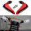 (Red)1 Pair Motorcycles Handguards LED Hand Guards Windproof Black 5