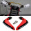 (Red)1 Pair Motorcycles Handguards LED Hand Guards Windproof Black 3