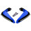 (Blue)1 Pair Motorcycles Handguards LED Hand Guards Windproof Black 2