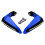 (Blue)1 Pair Motorcycles Handguards LED Hand Guards Windproof Black 3