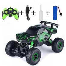 (green) Rock Crawler Electric Spray RC Car Smoke Exaust Remote Control Toys For Boys Machine On Radio Control 4x4 Drive