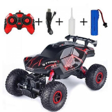 (red) Rock Crawler Electric Spray RC Car Smoke Exaust Remote Control Toys For Boys Machine On Radio Control 4x4 Drive