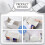 2 Pcs Tissue Box Cover, Modern Pu Leather Square Tissue Box Holder Decorative Leather Tissues Case 4