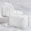 2 Pcs Tissue Box Cover, Modern Pu Leather Square Tissue Box Holder Decorative Leather Tissues Case 3