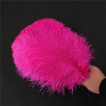 (20PCS, Ros red) 30-35cm Large Ostrich Feathers Plume Craft Wedding Party Decorations