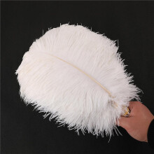 (1PCS, White) 30-35cm Large Ostrich Feathers Plume Craft Wedding Party Decorations