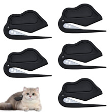Pet Hair Knot Cutter L Size Black Envelope Cutter Letter Opener Paper Waste Tool For Cats