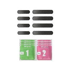 (Black) 8pcs Universal Metal Phone Speaker Anti Dust Mesh Sticker For Iphone 13 12 11pro