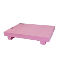 (Pink) Puinen neliönmuotoinen tarjotin Koristeellinen puinen kylpyhuonetarjotin puinen säilytyslauta