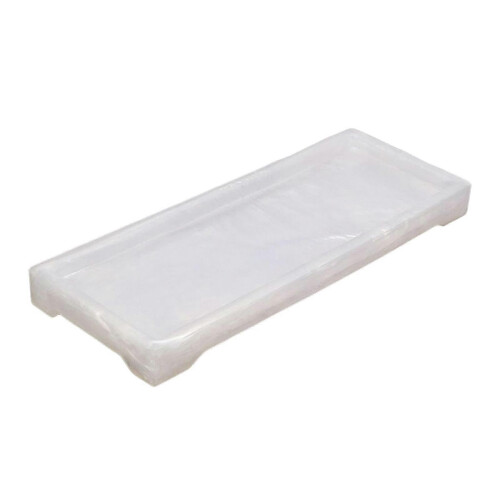 (Blanco) Bandeja de tocador jaspeada Placa de exhibición Placa decorativa Soporte Bandeja rectangular 2