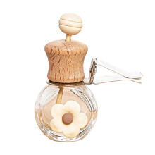 (White flower)Auto Vent Outlet Ornament Mini Perfume Bottle with Cute Flower Patterns