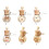 (White flower)Auto Vent Outlet Ornament Mini Perfume Bottle with Cute Flower Patterns 3