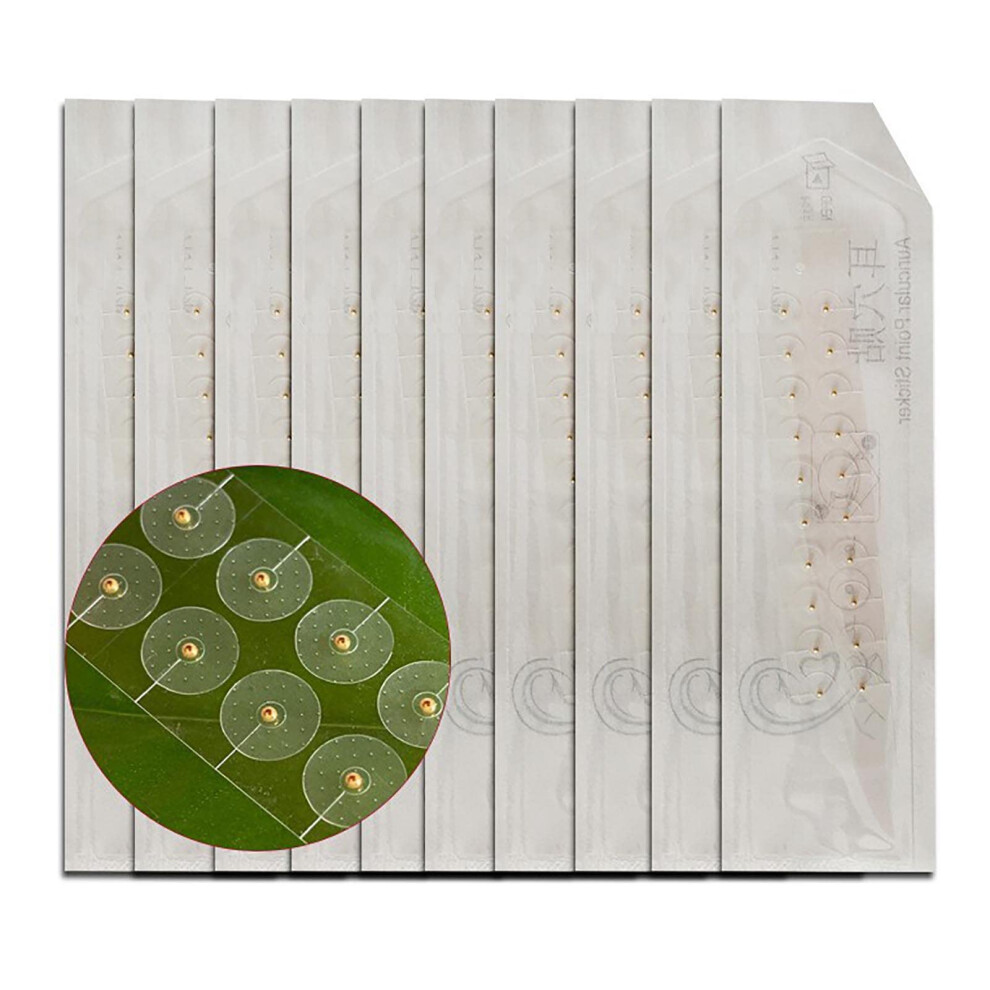 Gold Ear Seed Acupuncture Kit Stickers For Facial Reflexology With Acupuncture Ear Press Seeds Patch-Pr