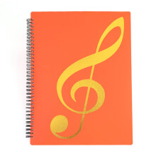 Notenordner Spiral-Bound Sheet Music Binder A4 Waterproof 20-Pocket 40-Page For Musicians