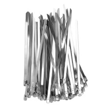 100Pcs Stainless Steel Cable Ties Hose Zip Lock Set Wire Type A