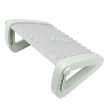 Unter dem Schreibtisch Fußstütze, 6-stufig höhenverstellbar, ergonomischer Fußhocker mit Massage-Textur und Rollen, grün für das Büro