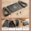 Adjustable Black Under Desk Footrest with Massage Texture & Roller 6