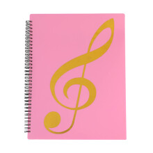 Notenordner Spiral-Bound Band Binder 20 Sleeves 40 Pages Waterproof A4 File Binder For Musicians