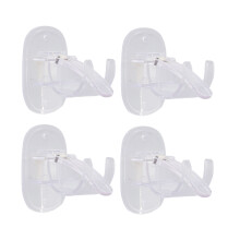 4PCS No Drilling Curtain Rod Holder Clips for Diameter Less Than 4.2cm