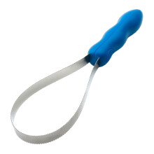 Horse Deshedding Tool Double-Sided Sawtooth Blade Stainless Steel With Plastic Handle For Long And Short Haired Cattle