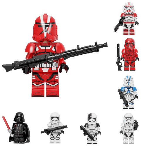(Black)Star Wars Minifigures Buliding Blocks Bricks Figures Stormtrooper Vader Darth 1