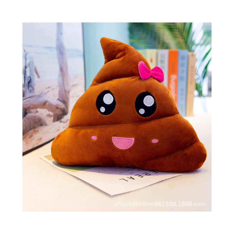 (BrownFlower, 25cm) Poo Family 810in Emoji Emoticon Pillow Stuffed Plush Toy Children Cushion Dolls