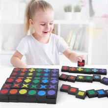 Early Qwirkle Educational Toys Wooden Parent Child Two Player Chess Gift Game