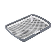 Indoor Dog Potty Training Tray for Puppies, Reusable Urination Pad Holder, Grey, Durable Plastic
